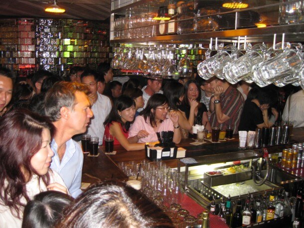 crowded bar